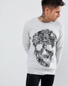 Bolongaro Trevor Skull Print Sweatshirt - Gray