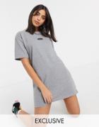 Vans Center Vee T-shirt Dress In Gray-grey