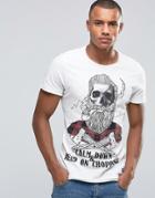 Blend Slim Skull Lumber T-shirt Off White - White