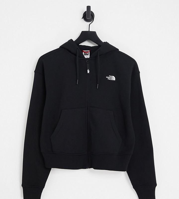 The North Face Essential Full Zip Hoodie In Black Exclusive To Asos