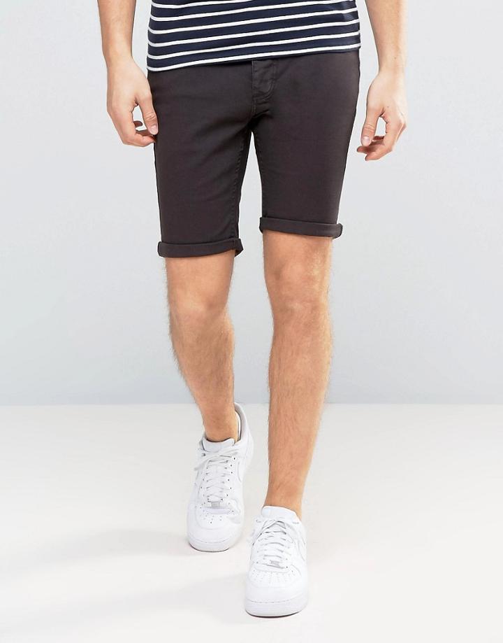 Threadbare Colored Denim Short - Black