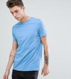 Asos Design Tall T-shirt With Crew Neck In Blue - Blue