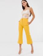 Vestire Fight Club Flare Leg Pants - Yellow