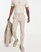 Bando Slim Suit Pants In Stone-neutral