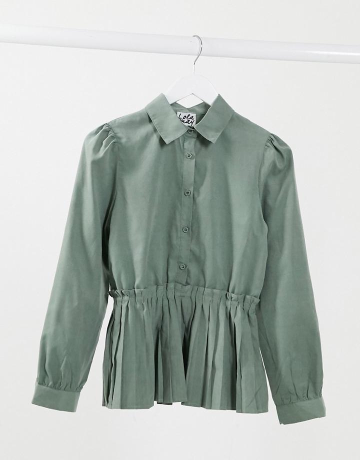 Lola May Smock Shirt In Green