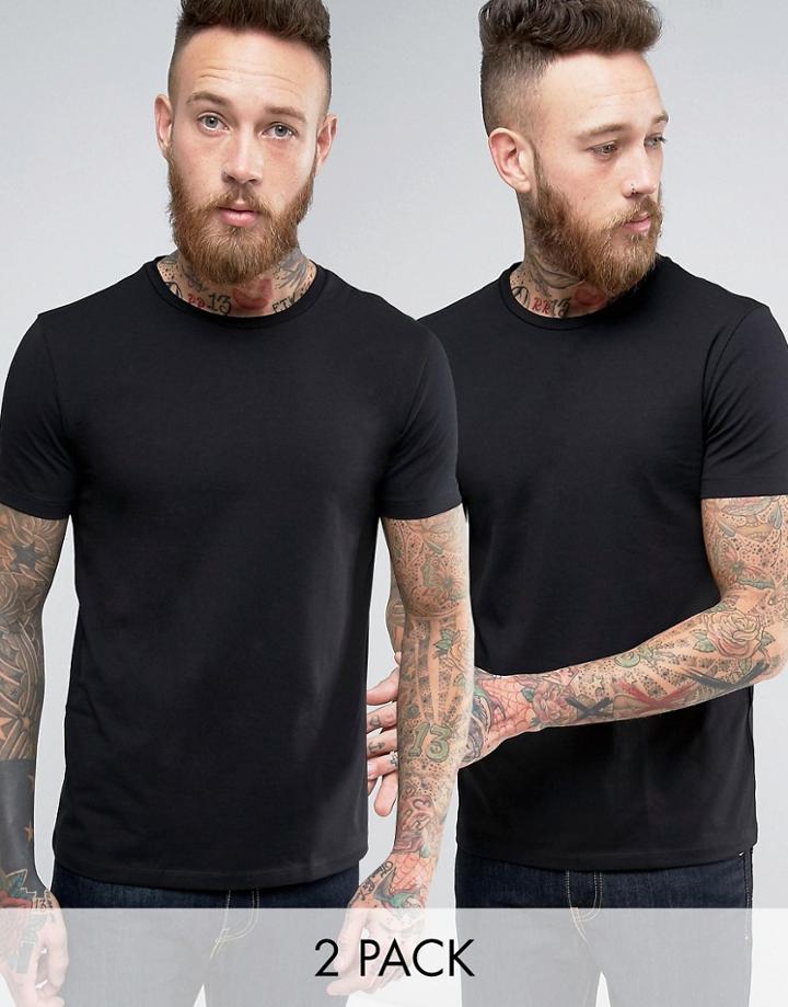 Hugo By Hugo Boss 2 Pack T-shirt Black/black - Black