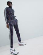 Jaded London Rainbow Stripe Sweatpants With Metallic Side Stripe-multi