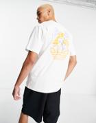 Adidas Originals Sprt Us Floral Linear Graphics T-shirt In White