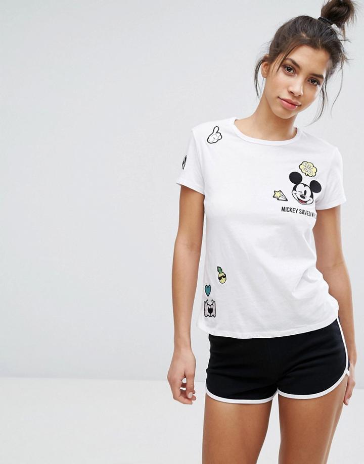 Undiz Mickey Badge Tee - White