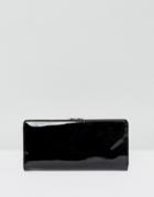 New Look Patent Large Frame Purse - Black