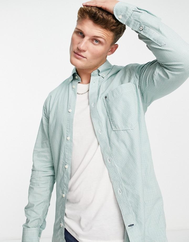Tommy Hilfiger Slim Fit Gingham Oxford Shirt In Green