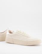 Asos Unrvlled Spply Sneakers In White With Contrast Back Tab