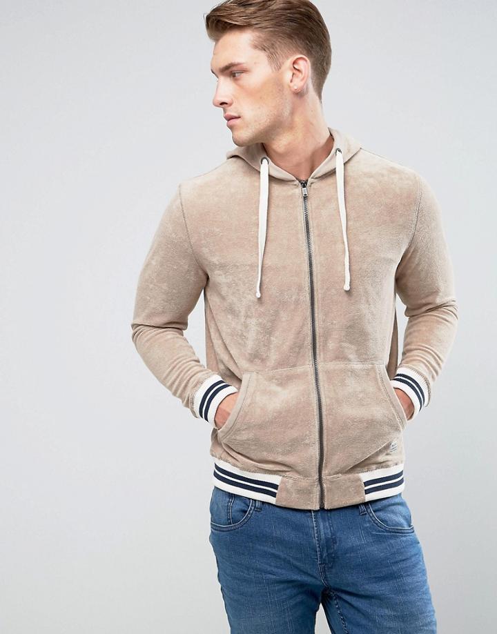 Blend Towelling Hoody - Beige
