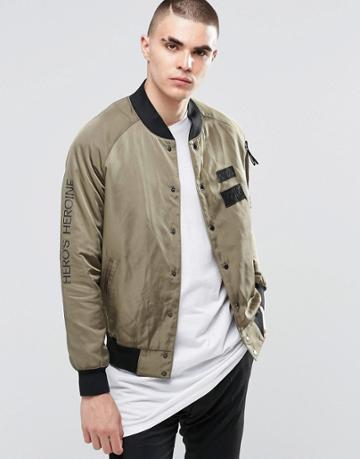 Hero's Heroine Ma1 Bomber Jacket - Green