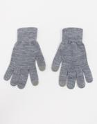 Glamorous Gloves With Touch Screen In Gray-grey
