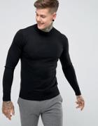 Gianni Feraud Premium Fine Gauge Turtleneck Sweater - Black