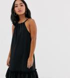 Vero Moda Petite Halter Neck Mini Dress In Black - Black