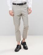 New Look Skinny Fit Cropped Pants In Stone - Stone