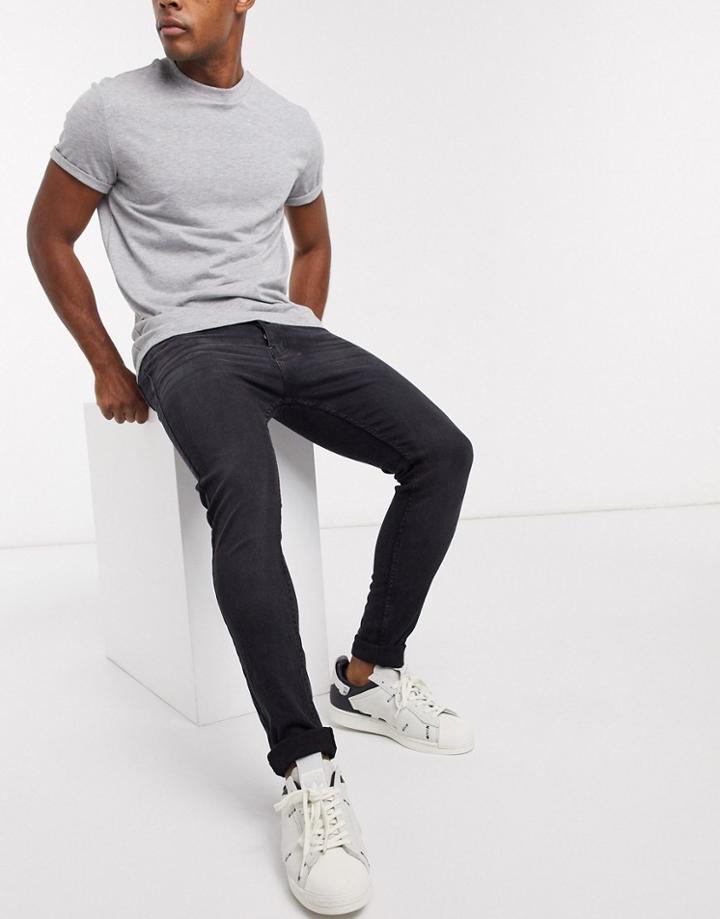 Brave Soul Ultimate Skinny Jeans In Charcoal-black