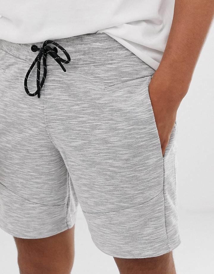 Jack & Jones Intelligence Jersey Melange Short In White