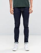 Nudie Skinny Lin Super Skinny Jeans Rinse Deep Indigo - Navy