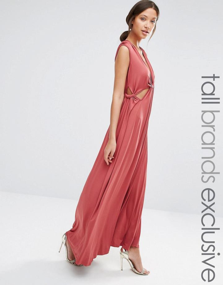 True Decadence Tall Cut Out Detail Maxi Dress - Rust