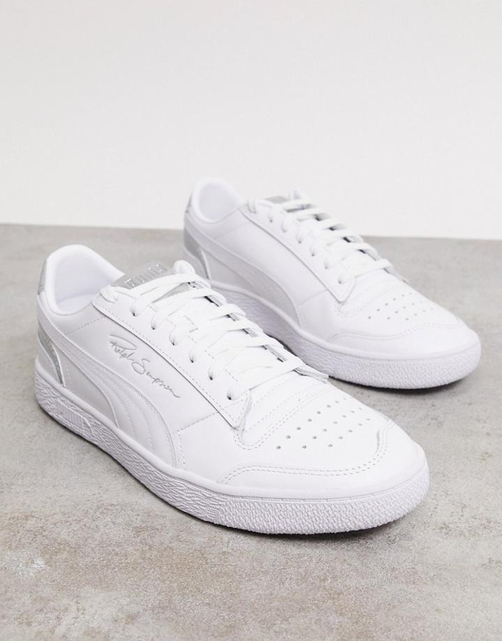 Puma Ralph Sampson Sneakers In White And Silver