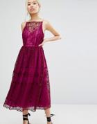 Asos Lace Prom Dress - Red