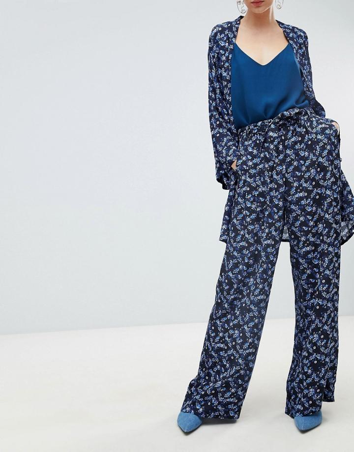 Gestuz Small Flower Print Wide Leg Pants - Multi