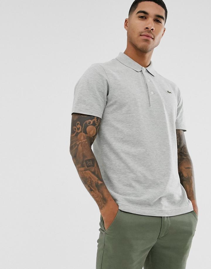 Lacoste Logo Polo In Gray