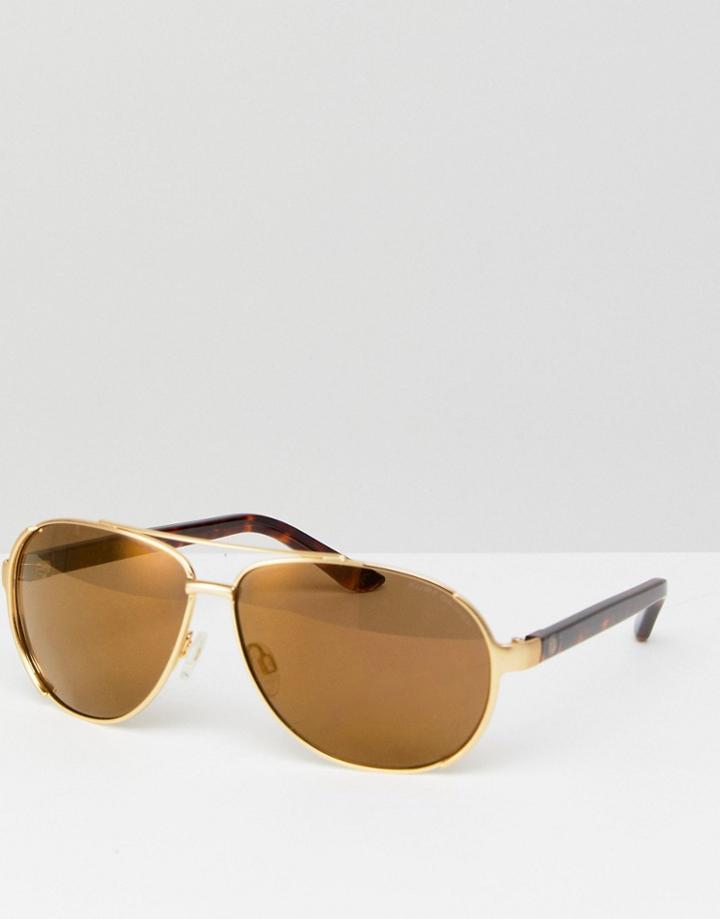 Kurt Geiger Aviator Sunglasses - Gold