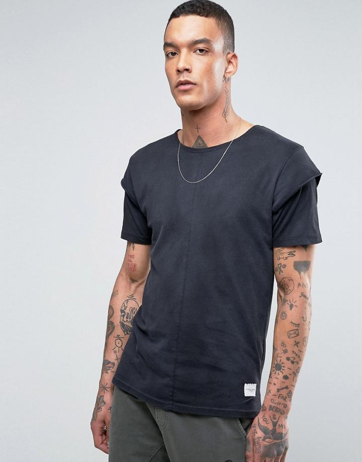 Criminal Damage Cut T-shirt - Black