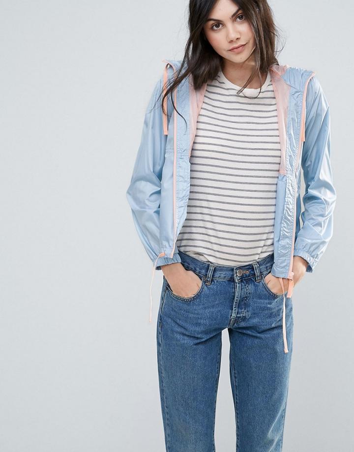 Brave Soul Zip Festival Trench - Blue