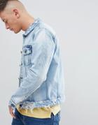 Only & Sons Denim Jacket In Washed Blue - Blue