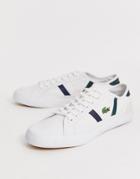 Lacoste Sideline Sneakers In White Canvas
