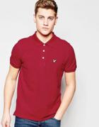 Lyle & Scott Polo Shirt With Eagle Logo In Ruby - Ruby