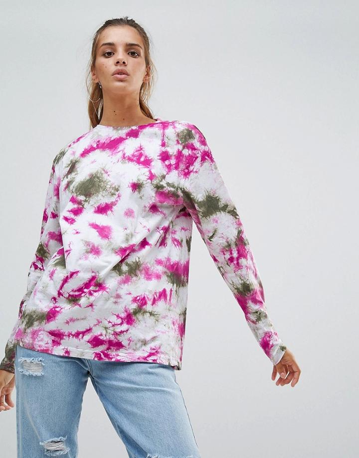 Chorus Tie Dye Long Sleeved T-shirt - Pink