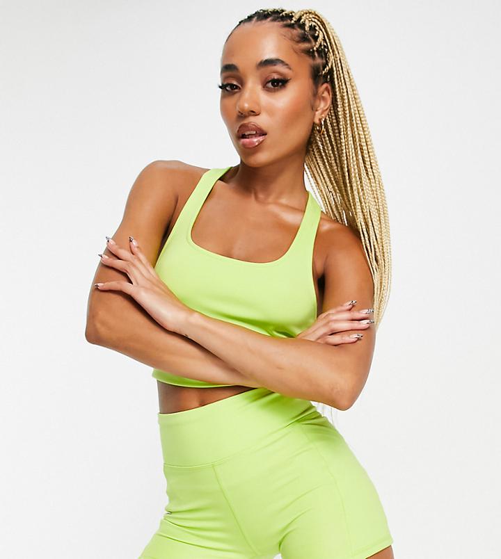 Hiit Booty Shorts With Phone Pockets In Lime-green