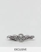 Noose & Monkey Skull Tie Bar In Silver - Silver
