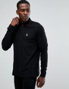 Luke Sport Longmead Tipped Collar Long Sleeve Polo Shirt In Black - Black