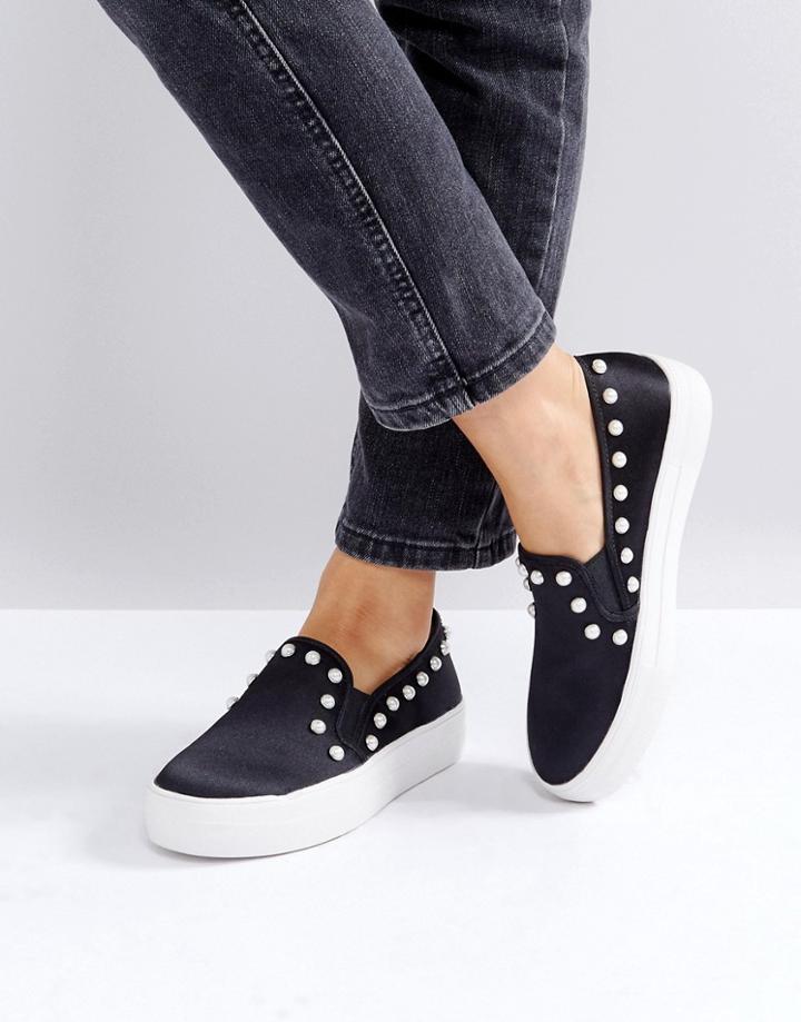 Steve Madden Glacier Pearl Sneakers - Black