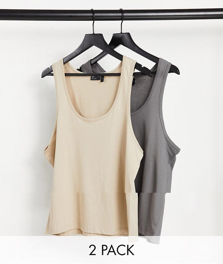 Asos Design 2 Pack Tank-multi