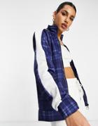 Night Addict Boyfriend Fit Zip Through Jacket-blues