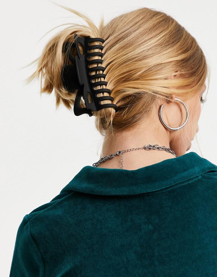 Asos Design Hair Claw Clip In Extra Large Black