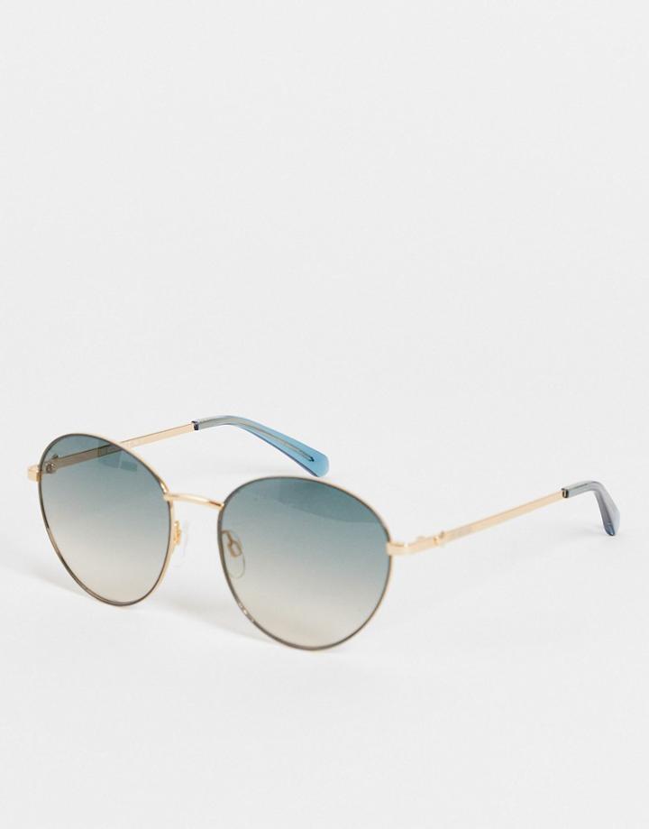 Love Moschino Oversized Round Sunglasses In Blue Mol038/s