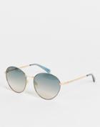 Love Moschino Oversized Round Sunglasses In Blue Mol038/s