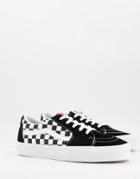 Vans Sk8-low Checkerboard Sneakers In Black