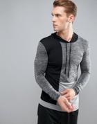 Ki5-a Color Block Hoodie - Gray