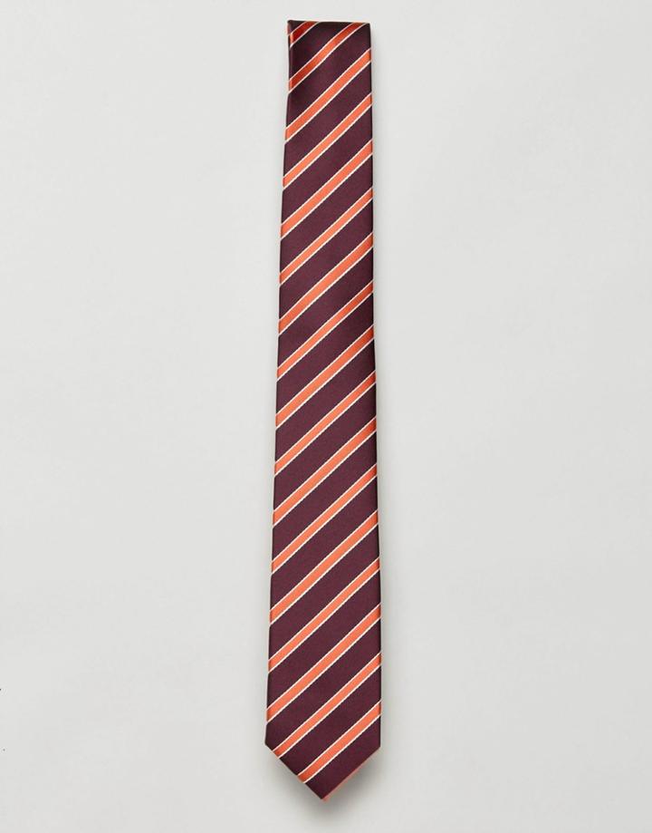 Gianni Feraud Stripe Tie - Red