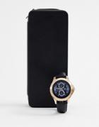 Emporio Armani Art5012 Alberto Leather Smart Watch - Black